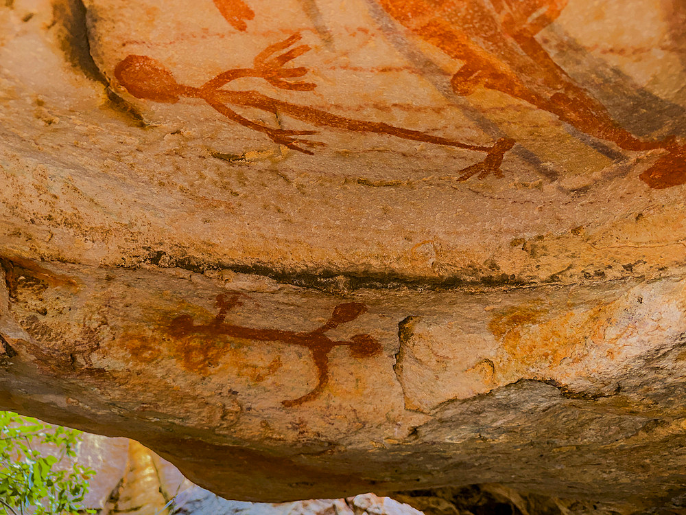 Jar Island Indigenous Gwion Gwion art, dated from at least 17500 years ago, Vansittart Bay, Kimberley, Western Australia, Australia, Pacific