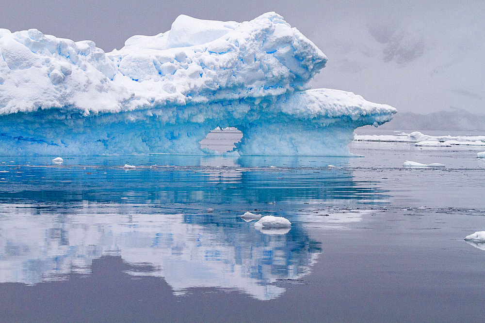 Icebergs near the Antarctic Peninsula during the summer months, Antarctica, Southern Ocean, Polar Regions