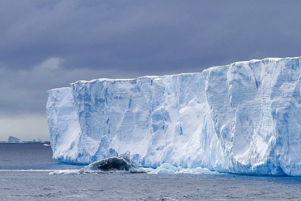 Tabular icebergs in and around the Weddell Sea during the summer months, Antarctica, Southern Ocean, Polar Regions