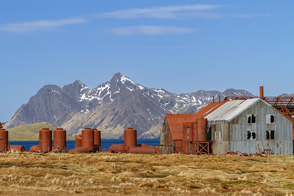 Views of the abandoned whaling station in Stromness Bay on South Georgia in the Southern Ocean, Polar Regions