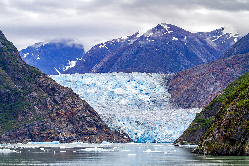 Scenic views of the south Sawyer Glacier in Tracy Arm-Fords Terror Wilderness area in Southeast Alaska, United States of America, North America