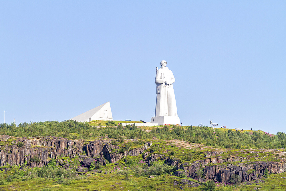 The WWII Patriotic War Memorial (known as the Alesha-memorial) in the Russian seaport city of Murmansk, Murmansk Oblast, Russia, Arctic, Europe