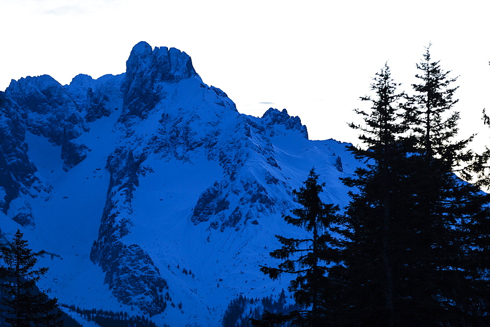 Bischofsmuetze at dusk, Dachstein mountain, Salzburg, Austria