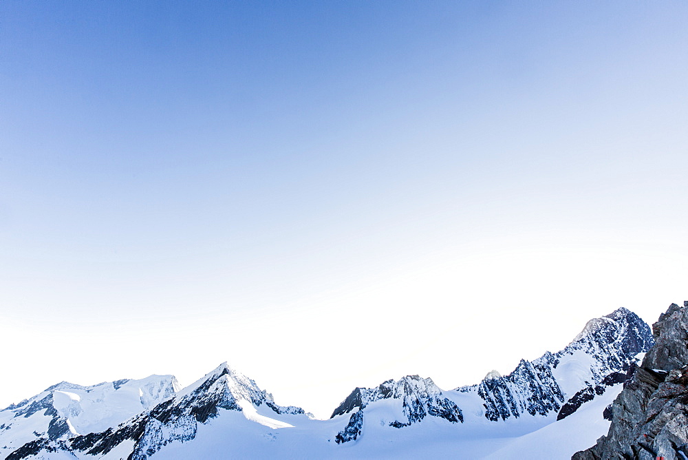 South East Ridge of Finsteraarhorn, Finsteraarrothorn, Grosses Wannenhorn, Kleines Wannenhorn, Wallis, Switzerland