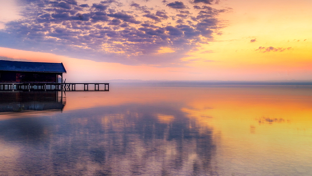 Sunrise on Lake Starnberg, Tutzing, Bavaria, Germany