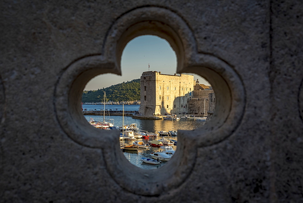 View of St John Fortress and the Old City of Dubrovnik, Dubrovnik-Neretva County, Croatia