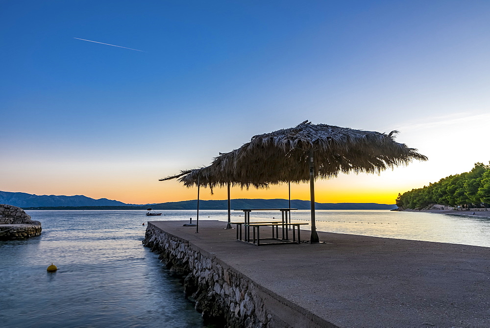 Makarska Riviera at dusk, Dalmatia, Croatia