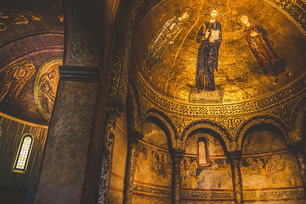 Frescoes on a cathedral ceiling, Italy