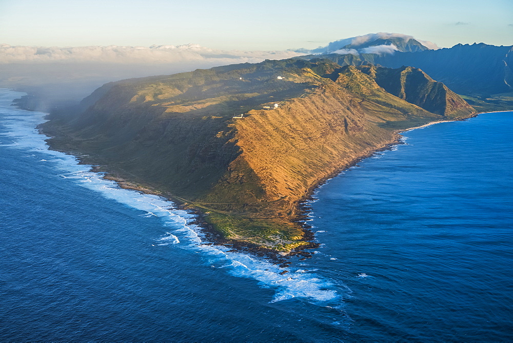 Aerial view of the southwestern tip of Oahu, Oahu, Hawaii, United States of America