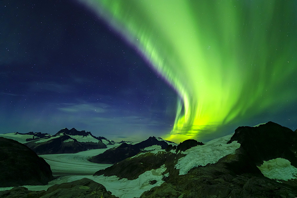 Northern Lights over Juneau Icefield, Tongass National Forest, Alaska, United States of America