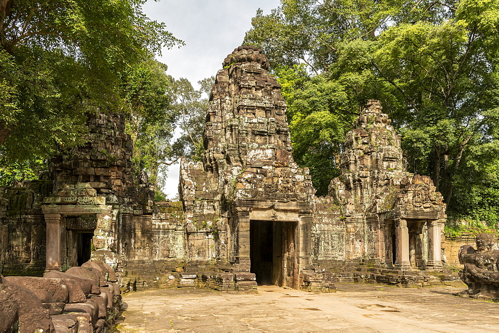 Main entrance to Preah Khan temple ruins, Angkor Wat, Siem Reap, Siem Reap Province, Cambodia