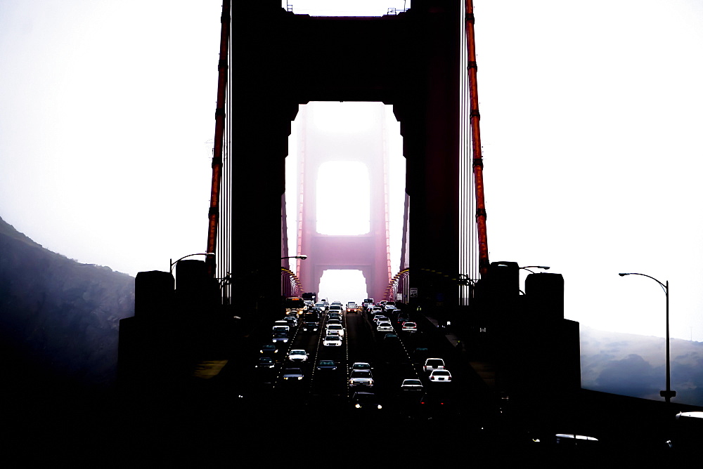 Golden Gate Bridge on a cloudy day, San Francisco, California, United States of America