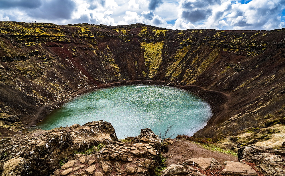 Kerio, a small volcano and crater lake in Southwest Iceland, Iceland