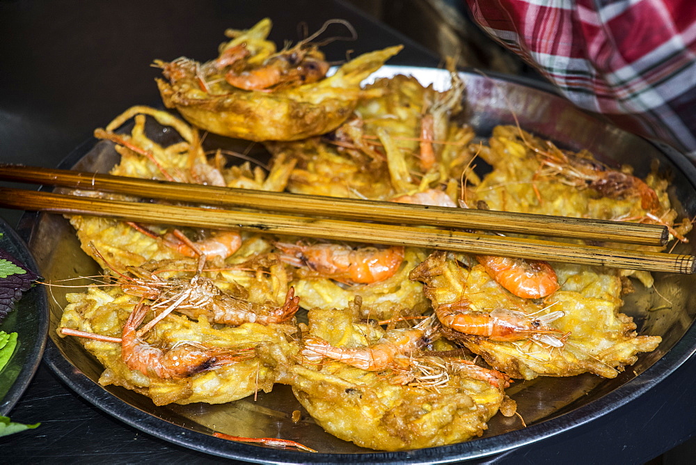 Deep fried shrimp cakes, Hanoi, Hanoi, Vietnam