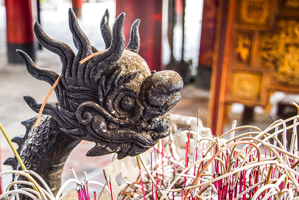 Incense urn at the Temple of Literature, Hanoi, Hanoi, Vietnam