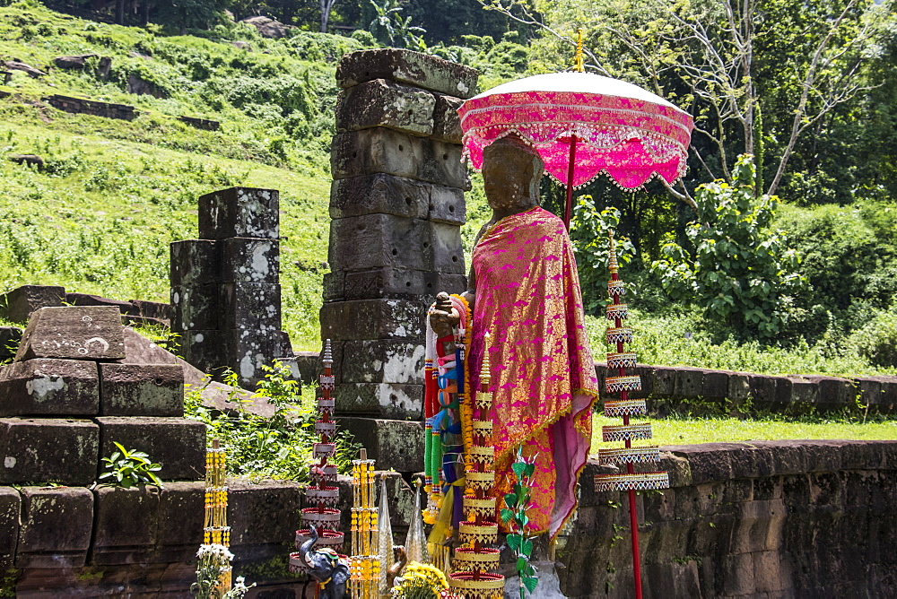 Buddha statue at the Vat Phou Temple Complex, Champasak, Laos