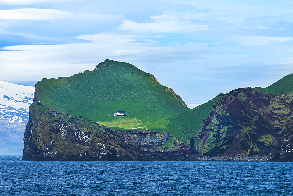 Puffin hunters house on Ellirey Island, Westman Islands, Iceland