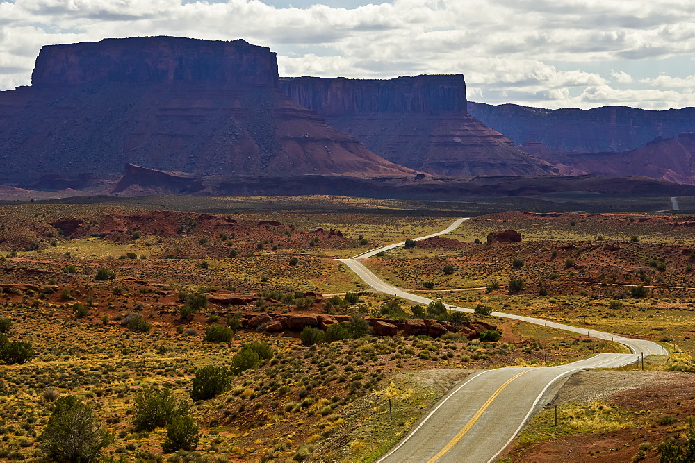 A road running through Castle Valley, Utah, United States of America