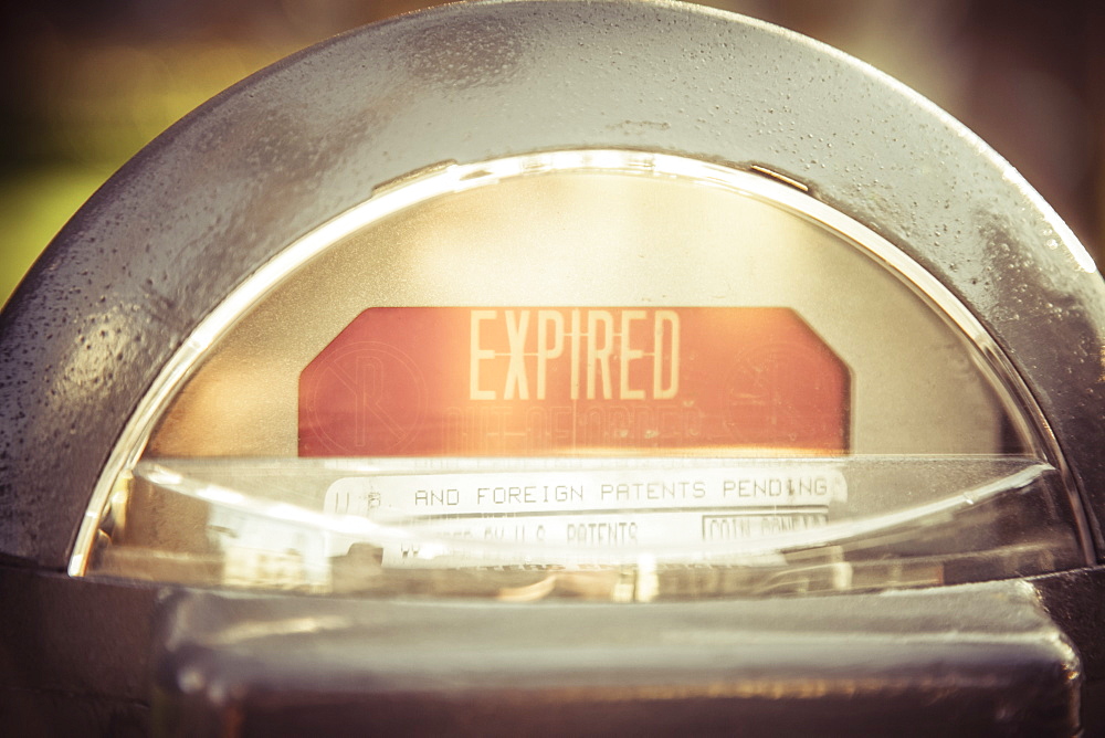 Expired parking meter, Long Beach, California, United States of America