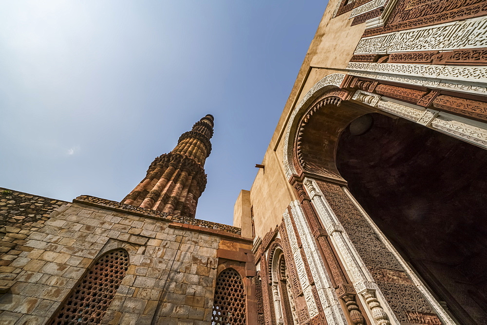 The historic sight called Qutub Minar, Delhi, India