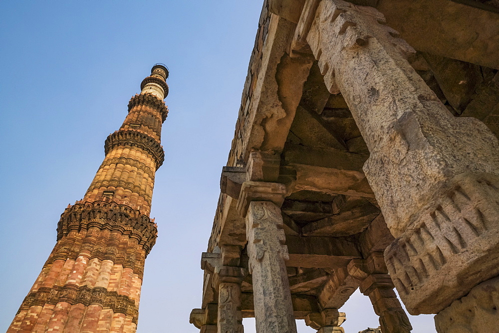 The historic sight called Qutub Minar, Delhi, India