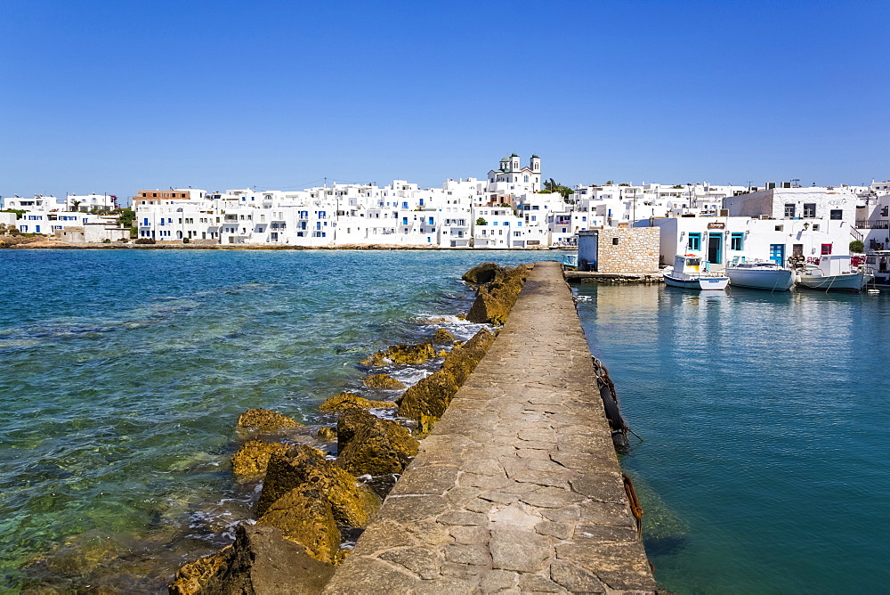 Breakwater, Old Port of Naoussa; Naoussa, Paros Island, Cyclades, Greece