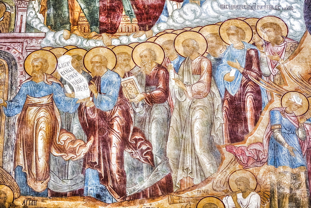 Fresco, Miracle-Image of the Saviour Church, Kremlin, Golden Ring; Rostov Veliky, Yaroslavl Oblast, Russia