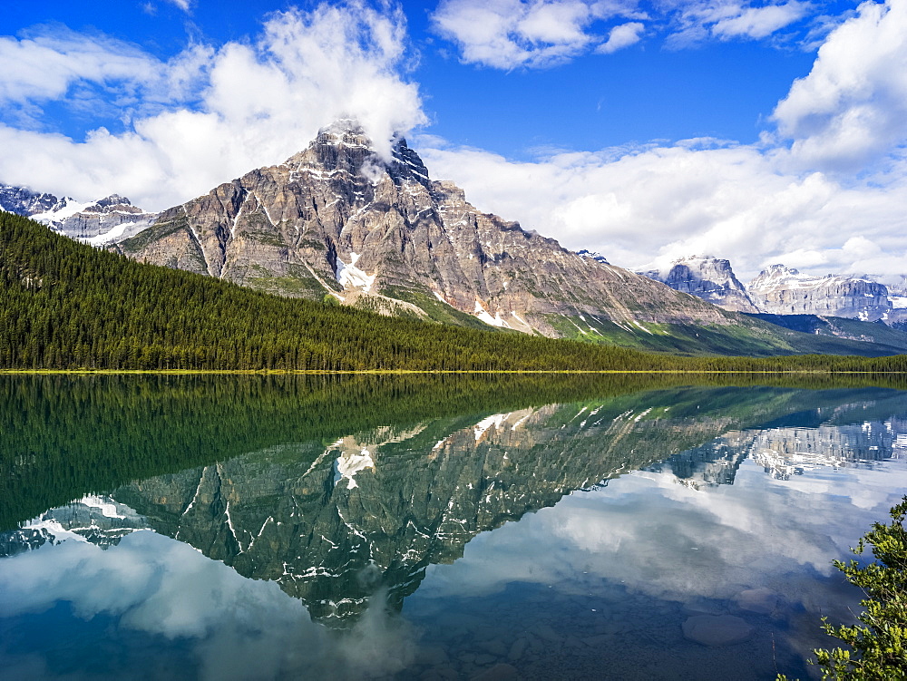 Waterfowl Lakes and Rocky Mountains along the Icefield Parkway; Improvement District No. 9, Alberta, Canada