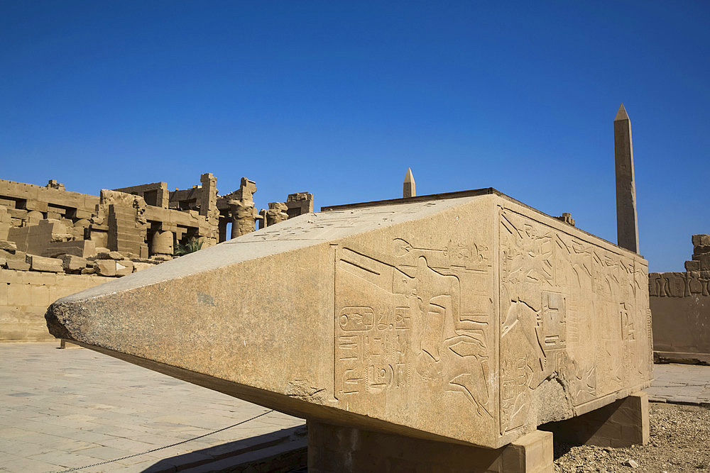 Fallen Obelisk of Hatshepsut, Karnak Temple Complex, UNESCO World Heritage Site; Luxor, Egypt