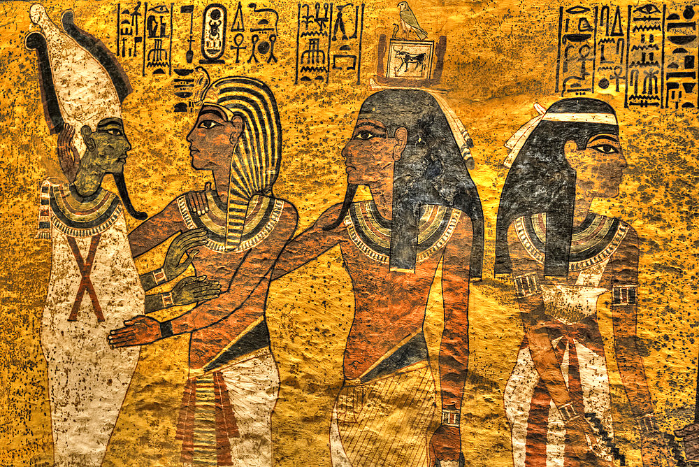 Greeting King Tut (Middle), Tomb of Tutankhamun, KV #62, Valley of the Kings, UNESCO World Heritage Site; Luxor, Egypt