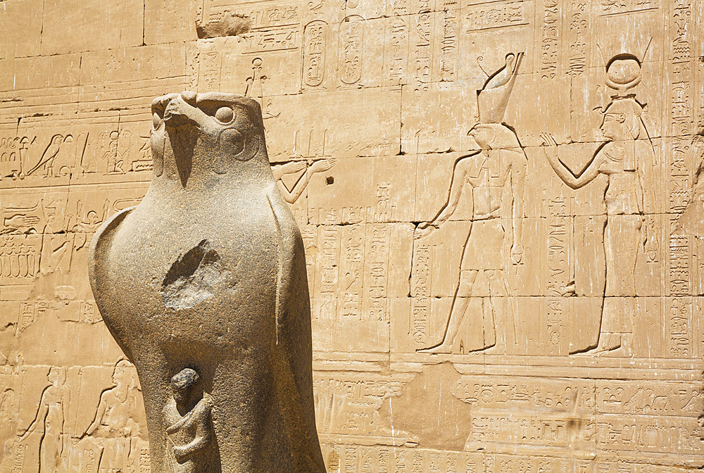 Statue of Falcon, Front of First Pylon, Temple of Horus; Edfu, Egypt