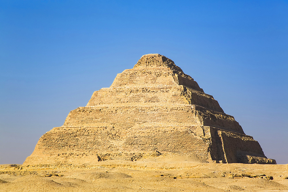 Djoser's Step Pyramid, Step Pyramid Complex, UNESCO World Heritage Site; Saqqara, Egypt