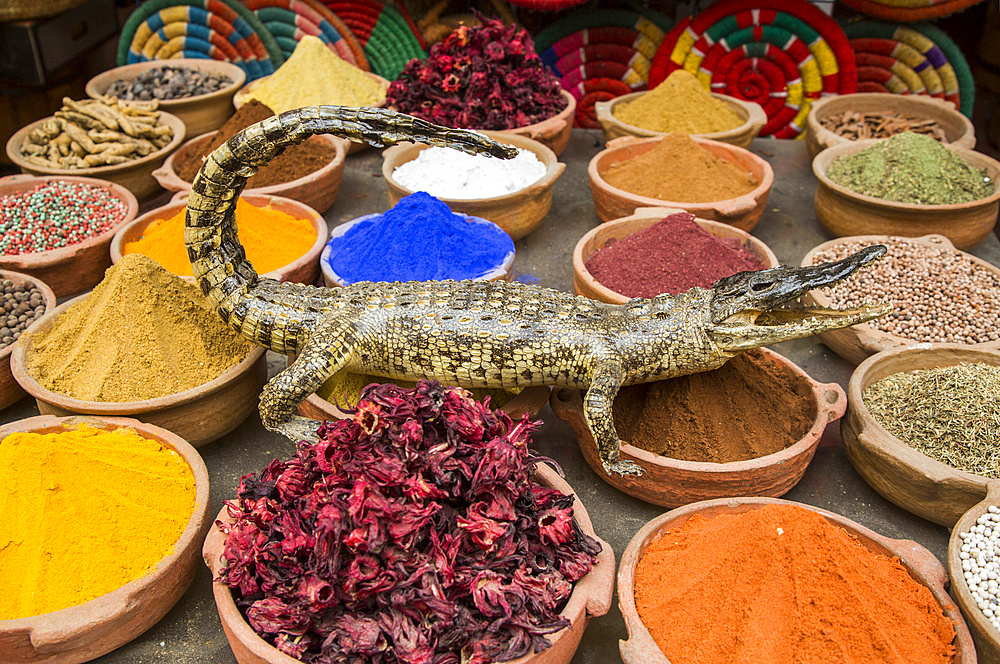 Spices for Sale, Sharia el Souk (Bazaar); Aswan, Egypt