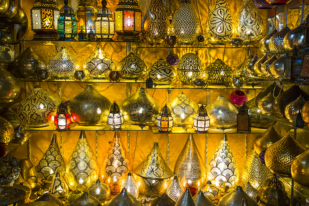 Lights for sale, Khan al-Khalili Bazaar; Cairo, Egypt