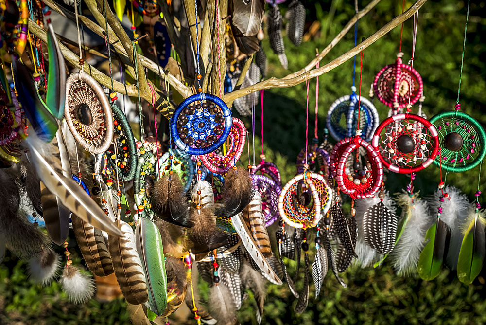 Dream catchers for sale; Bonampak, Usumacinta Province, Chiapas, Mexico