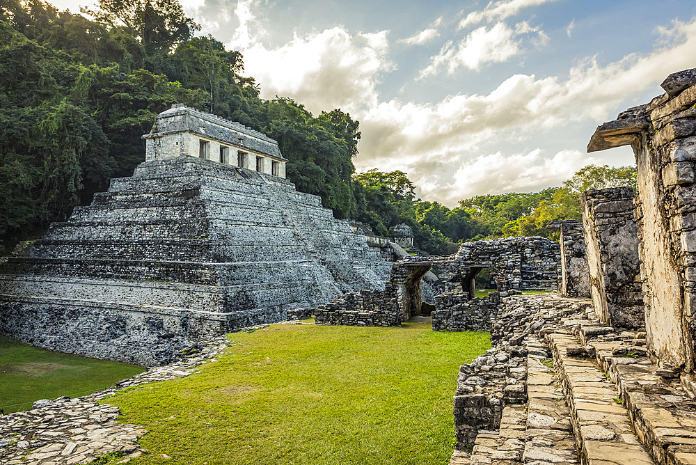 Temple of the Count ruins of the Maya city of Palenque; Chiapas, Mexico