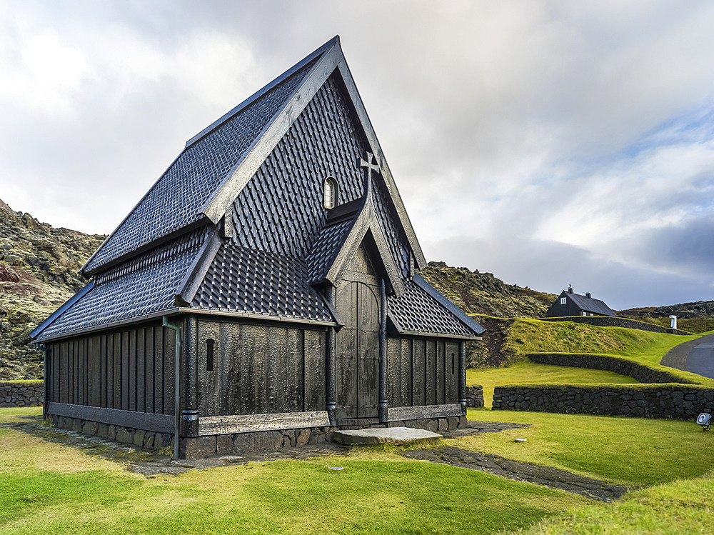 Church in a town on the island of Heimaey, in an archipelago off the South coast of Iceland; Vestmannaeyjar, Southern Region, Iceland