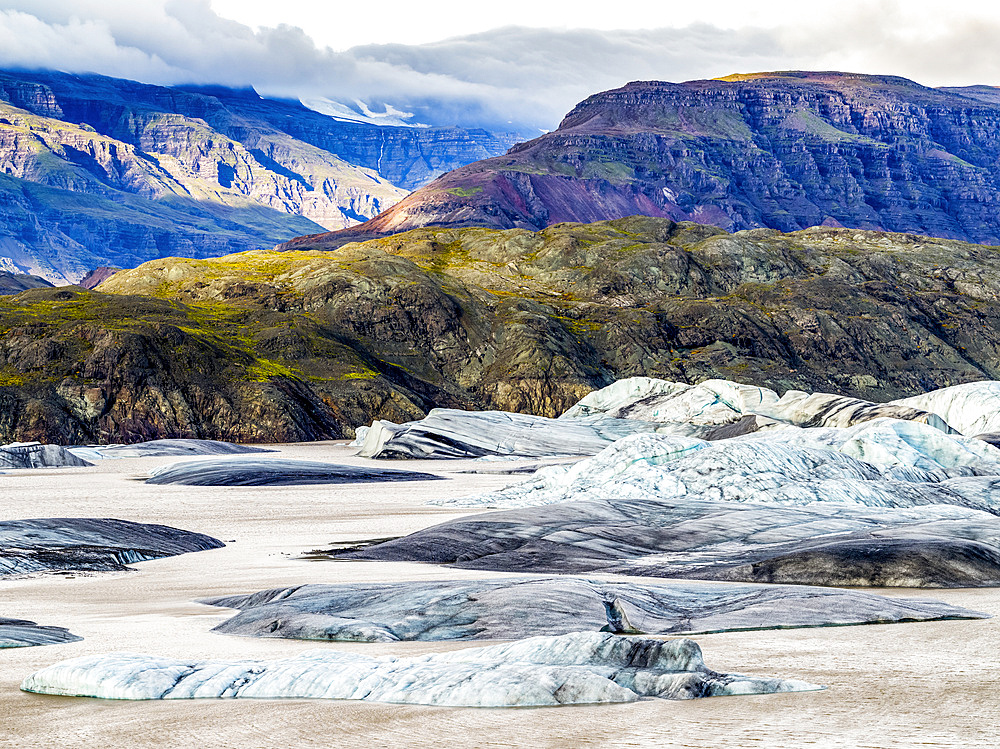 Hoffellsjokull glacier, Vatnajokull National Park; Hornafjordur, Eastern Region, Iceland