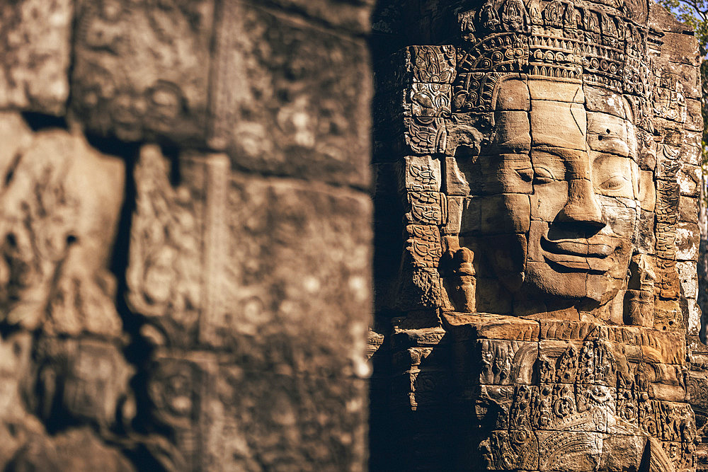 Bayon Temple in the Angkor Wat complex; Siem Reap, Cambodia