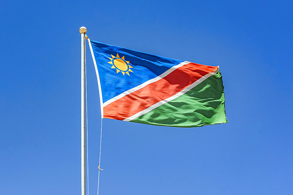 Flag of Namibia, Etosha National Park; Namibia