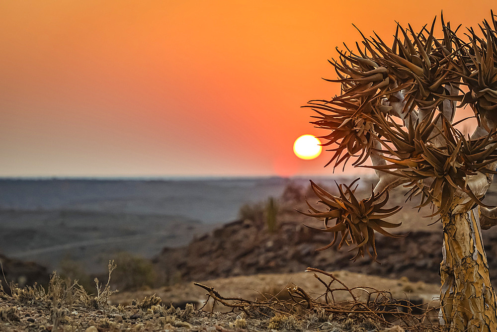 Sunrise at Hardap Resort; Hardap Region, Namibia