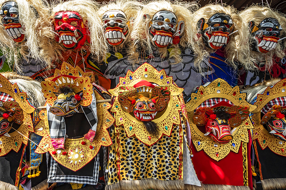 Masks for sale; Sempidi, Bali, Indonesia