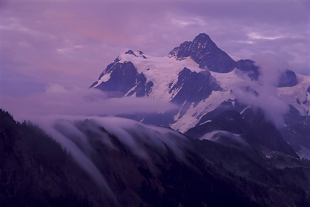 Mount Shuksan and Clouds, Washington, USA