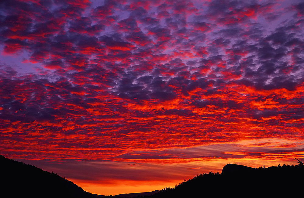 Clouds in Sky at Sunset, Fulford Harbour, Salt Spring Island, British Columbia, Canada