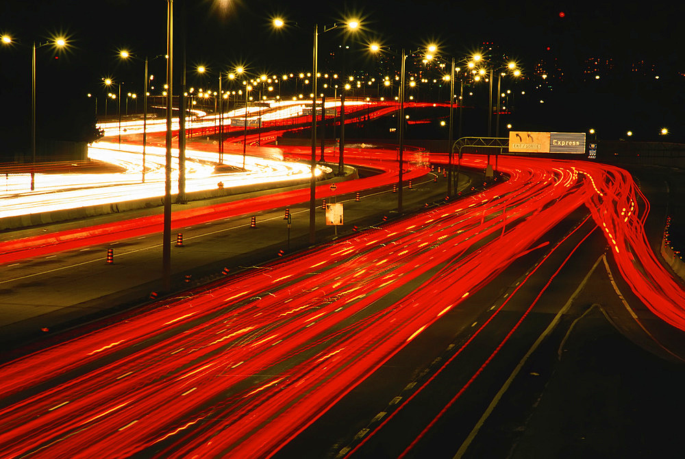 Traffic on Highway  Toronto, Ontario, Canada