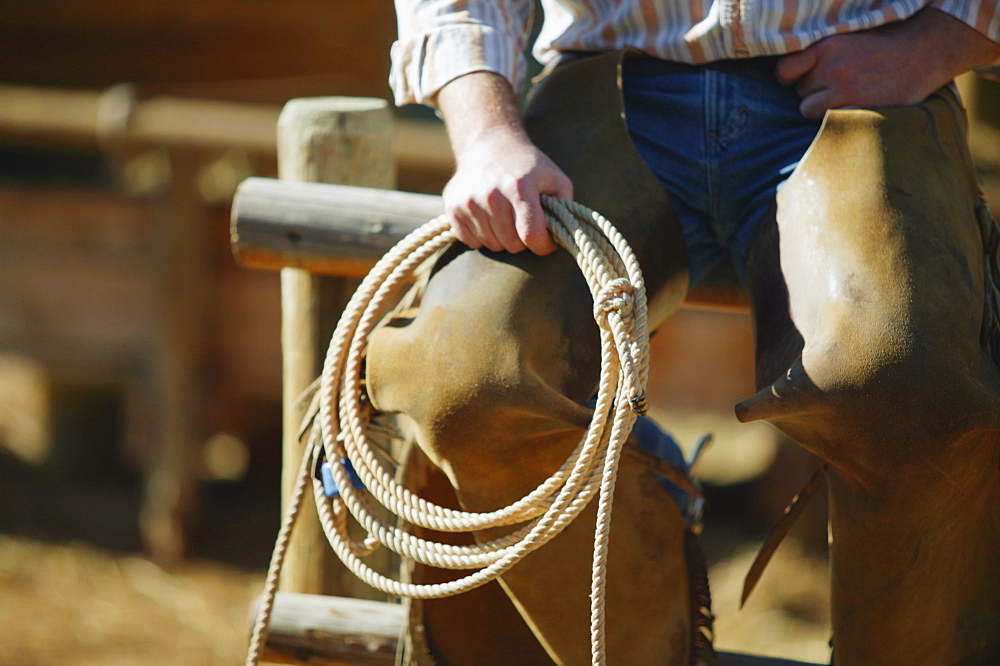 Cowboy Holding A Lasso