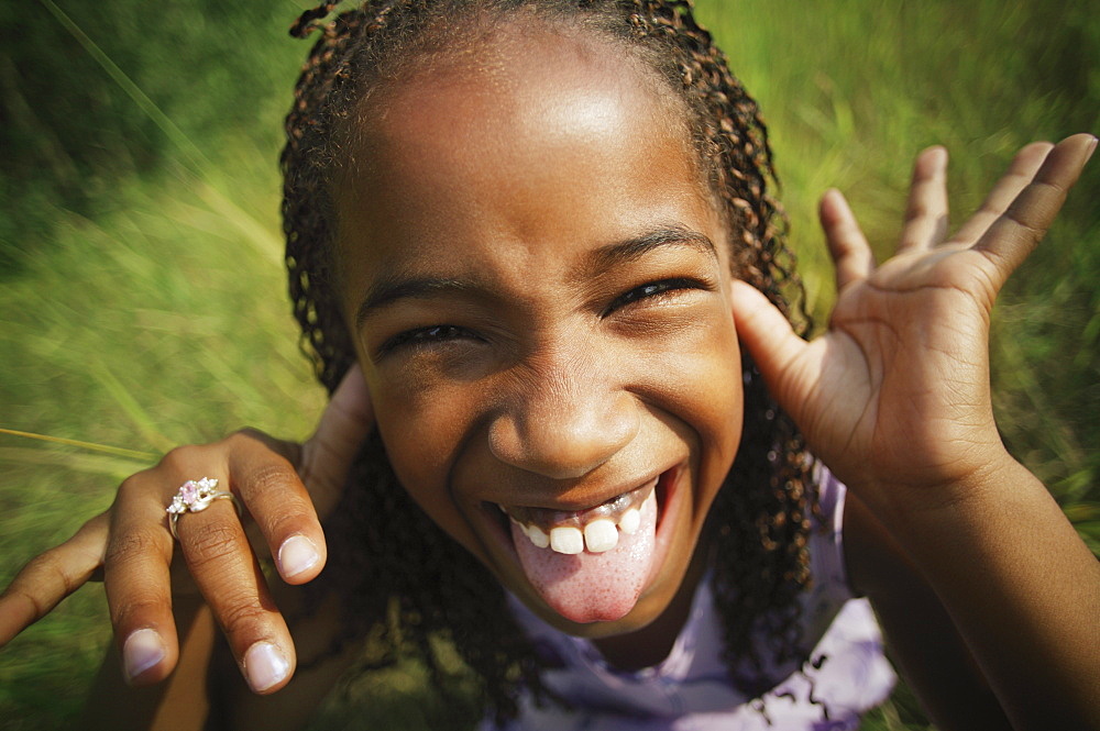 Young Girl Being Goofy