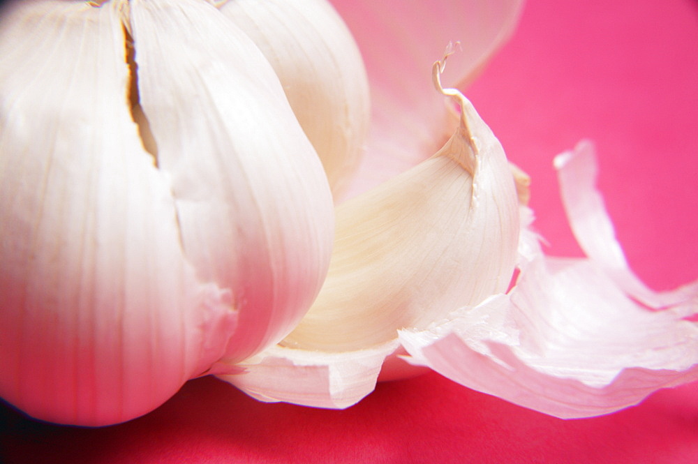 Close Up Of Broken Clove Of Garlic