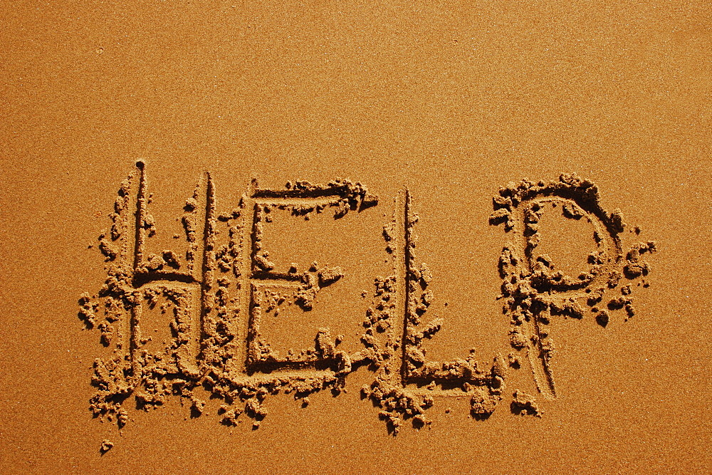 Help Written In The Sand