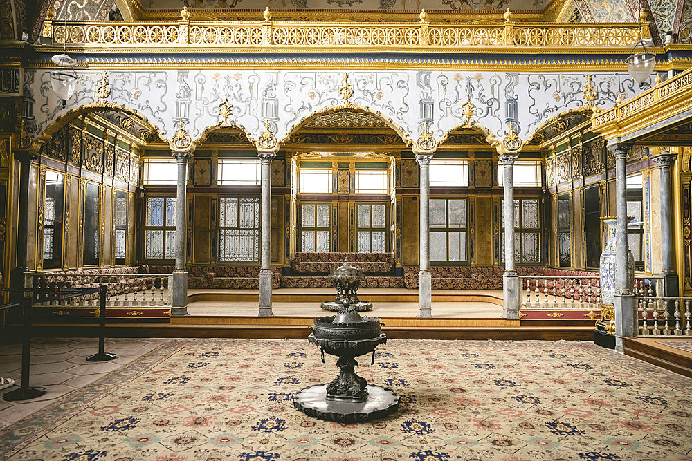 Ornate architectural detail in Topkapi Palace, Istanbul, Turkey